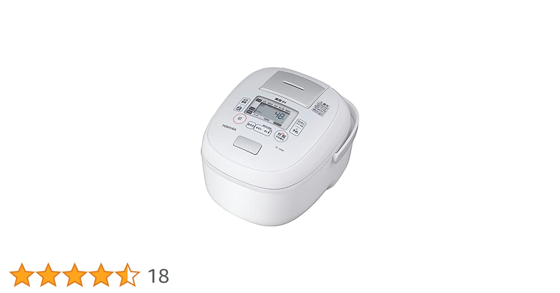 TOSHIBA IH炊飯器 RC-１８VRP ホワイト【中古】 TOSHIBA IH炊飯器 RC-18VRP ホワイト【中古】 Yahoo